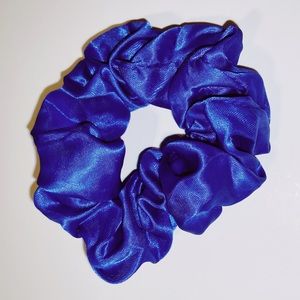 Royal Blue Satin Scrunchie